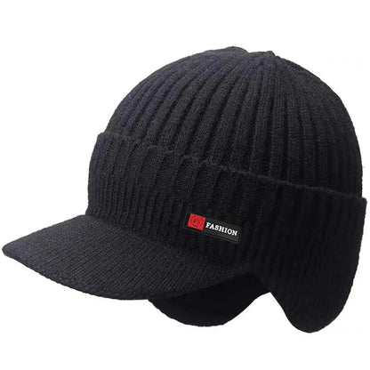 Winter knitted hat for men color swatch navy