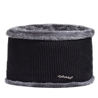 Winter knitted hat for men color swatch navy