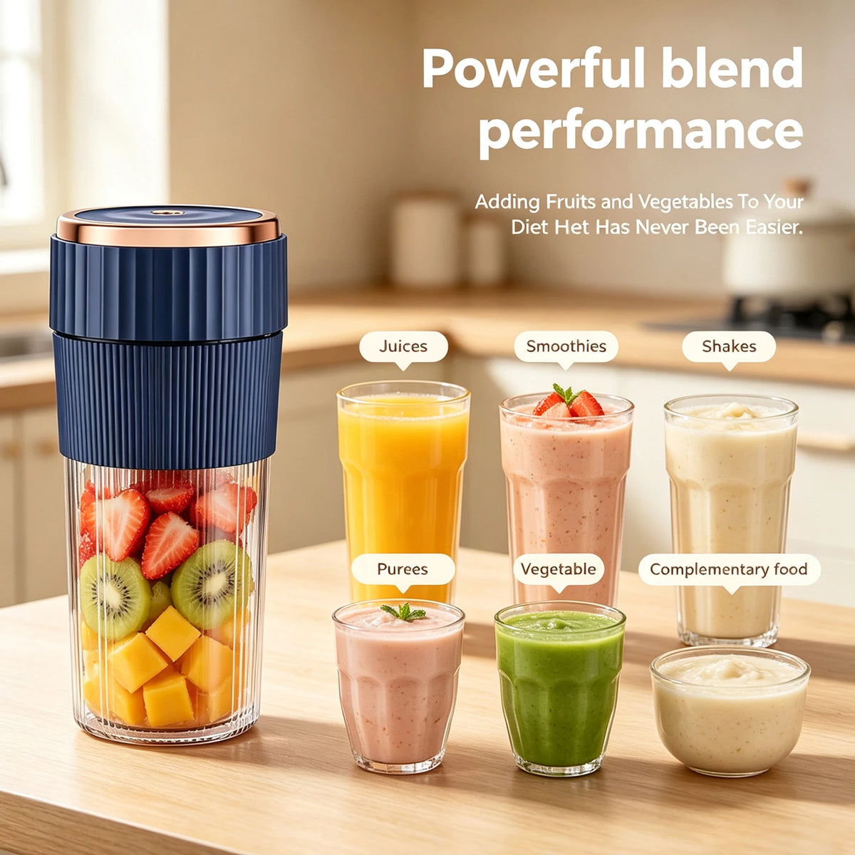 Premium Portable Wireless Blender