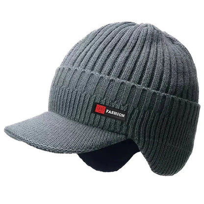 Winter knitted hat for men color swatch navy